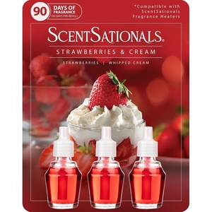 image:imageScentSationals Strawberries amp Cream Scented Fragrance Oil Refills 3Pack