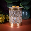 image:imageScentSationals Honeycomb Capiz  Modern Wax Warmer for Scented Wax MeltsHoneycomb Capiz