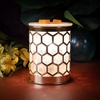 image:imageScentSationals Honeycomb Capiz  Modern Wax Warmer for Scented Wax MeltsHoneycomb Capiz