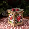 image:imageScentsationals Christmas Wax Warmer Wax Melt Warmer for Scented Wax  Holiday Collection Stacked Stone Fireplace  Candle Wax Melter for Fragrance Cubes and TartsCandy Cane Bow
