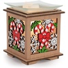 image:imageScentsationals Christmas Wax Warmer Wax Melt Warmer for Scented Wax  Holiday Collection Stacked Stone Fireplace  Candle Wax Melter for Fragrance Cubes and TartsCandy Cane Bow