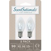 image:imageScentsationals 15 Watt Wax Warmer Bulbs Style C7 Clear 12 PackWhite